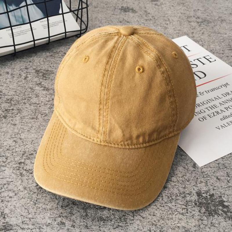 Wyprała Czapka Baseballowa Damska Męska Letnia Czapka Snapback Regulowana Vintage Miękka Codzienna Daszek Przeciwsłoneczny Street Czapka Trucker Jednolity Kolor Czapka Ojca