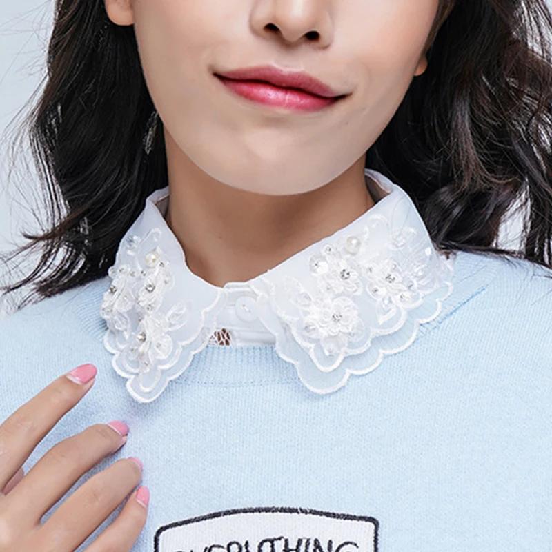 Business Women Fake Collar Shirt Detachable Collar Female False Collars Necklace Dress Lapel Blouse Top Faux Collar