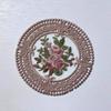 Plate Mat Exquisite Embroidery Desktop Decoration Round INS Style Table Coaster for Photo