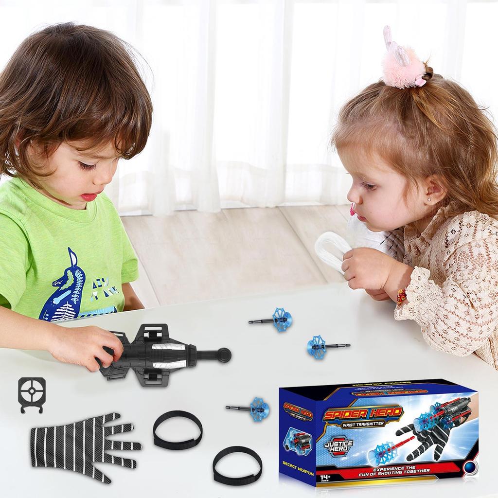 Soft Bullet Can Be Fired Spinning Gloves Black Children's Toys Boy