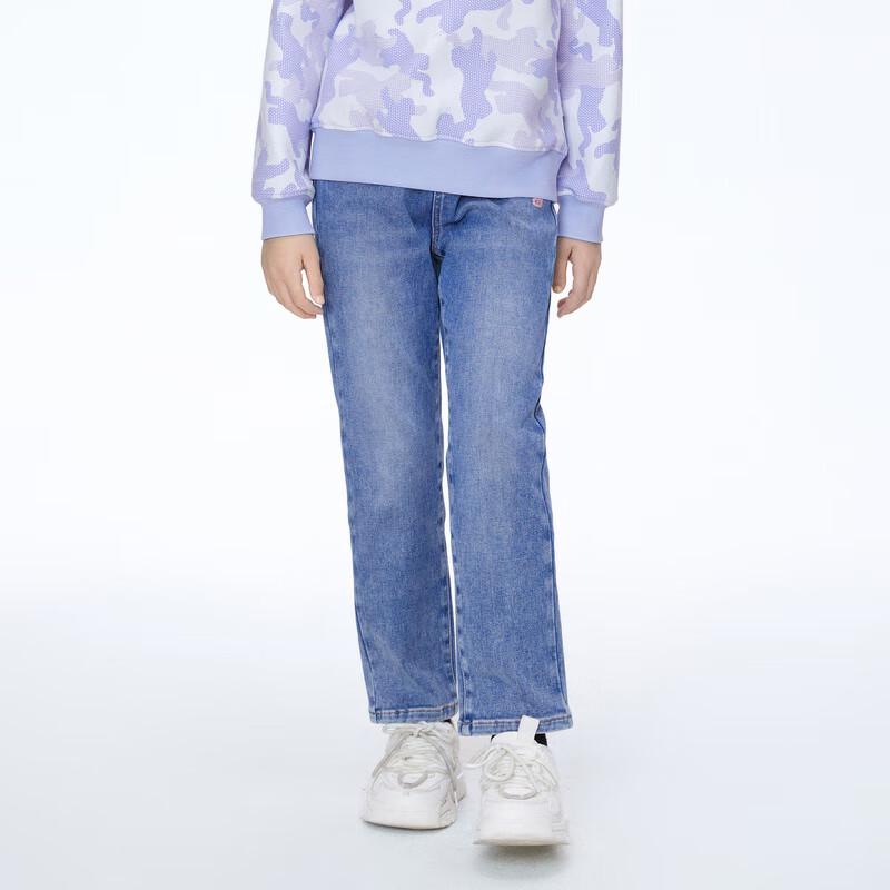

Annil Girls Elastic Waist Woven Denim Jeans 130