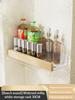 Cream Style Kitchen Storage Rack, Wooden Seasoning Rack, Wall Mounted Seasoning Bottle And Jar Supplies, Solid Wood Rack