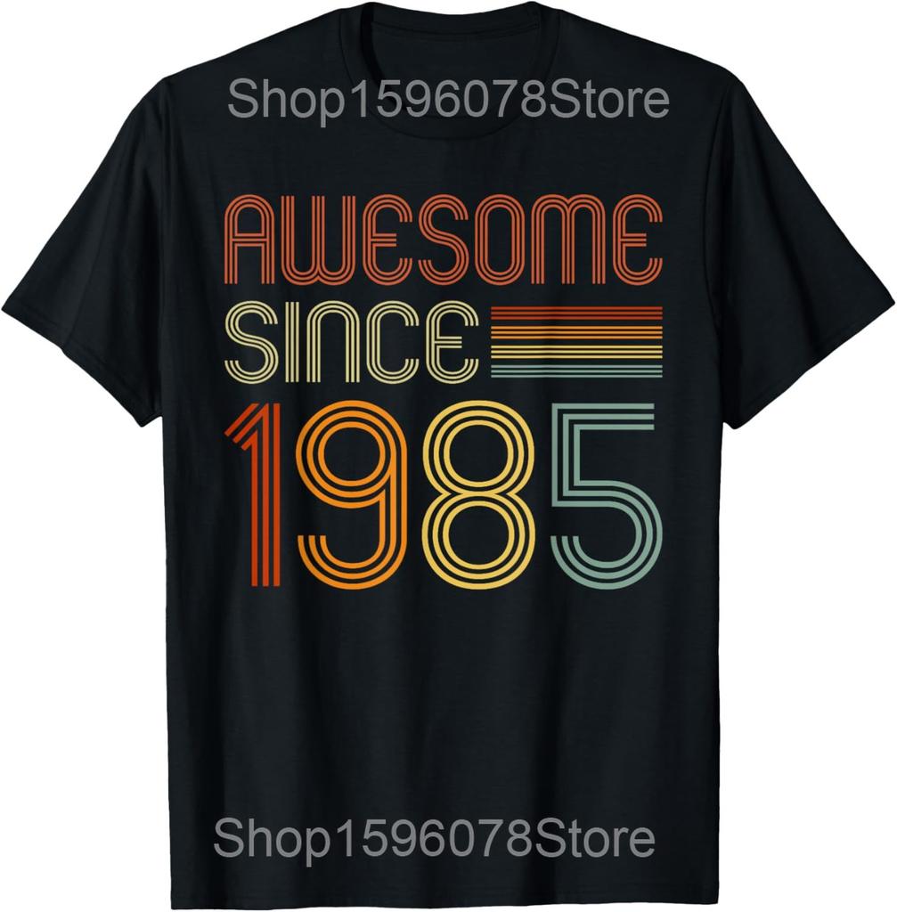 Vintage 1985 Limited Edition 40 Year Old Gifts 40th Birthday T Shirt Men Streetwear Tee Shirt Short Sleeve Unisex Loose Clothing
