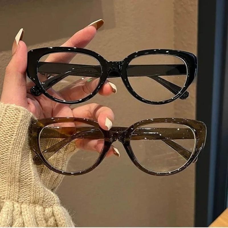 Retro Cat Eye Myopia Glasses Fashion Anti-blue Light Can Be Matched with The Degree of Unisex Glasses  Diopter To -1.0 To -4.0