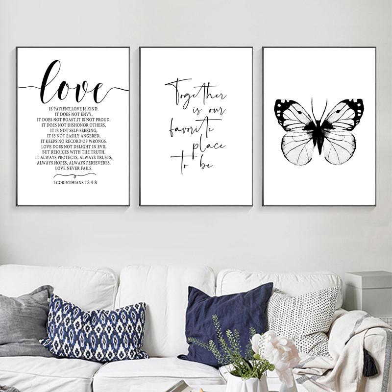 Nordic Minimalist Poster and Print Shoulder Kiss Hand Wall Art Canvas Painting Black White Art Pictures Living Room Home Decor