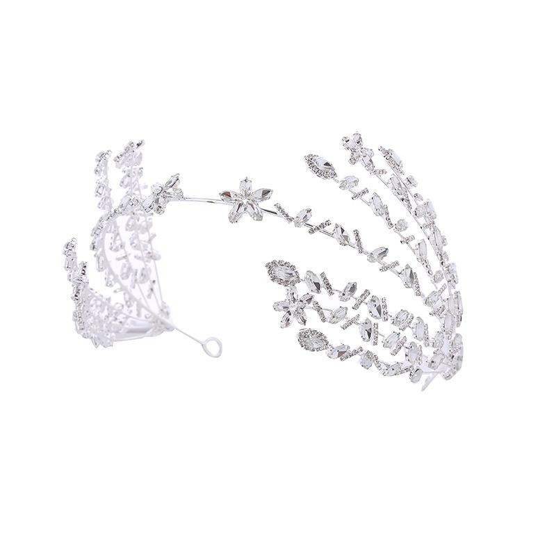 

Головной убор с короной, свадебная повязка на голову с кристаллами, высокий смысл, корона, аксессуар для волос, роскошные свадебные аксессуары