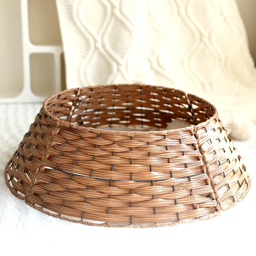 Hand-Woven Christmas Tree Skirt Basket Ornament 