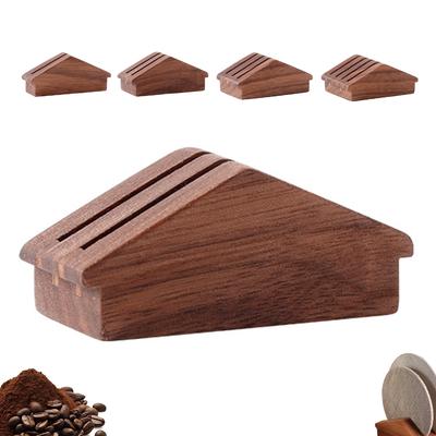 Leeseph Espresso Puck Aufbewahrungsständer, Walnuss Puck Sieb Ständer, Wiederverwendbarer Filter Netz Siebhalter Passend für 51/53/58mm Puck-Sieb