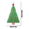 Reusable Fabric Advent 24 Days Christmas Tree Shape Storage Bag Cloth Advent Countdown Calendar For Home Decorators Collectors