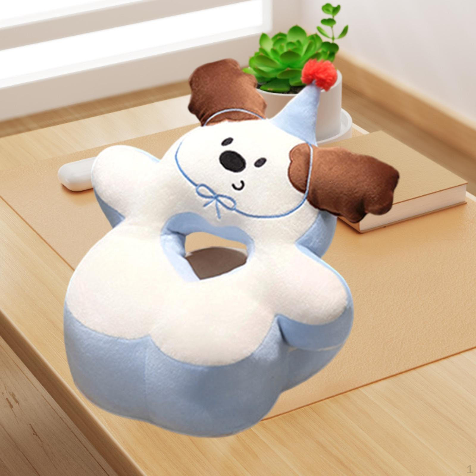 

Pillow for Office Desk, Soft Versatile Cute Hugging Desk with Zipper Living Room, Brown Ear No Blanket