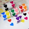 25mm Heart Shaped Sticker Labels - 500 per Roll for Crafts and Organization