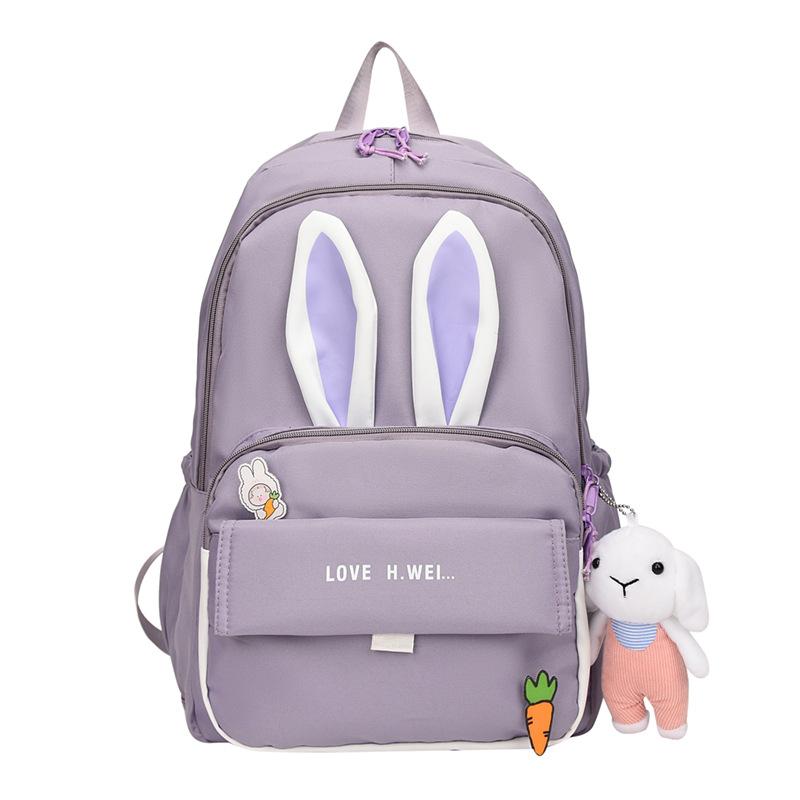 Schoolbag college students multi-functional make-up commute schoolbag new backpack trend large capacity simple cute backpack