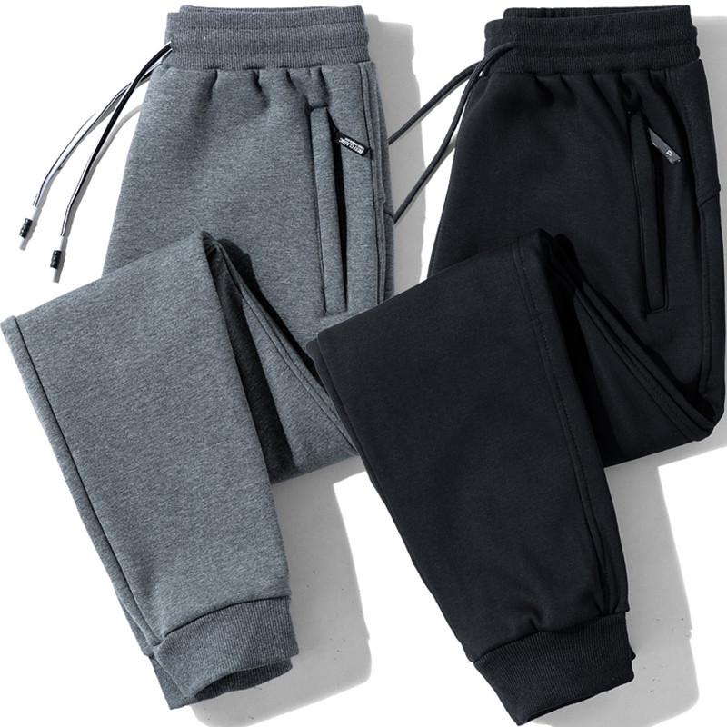 Pantaloni de sport casual pentru muncă și sport pentru bărbați, cu buzunare cu fermoar