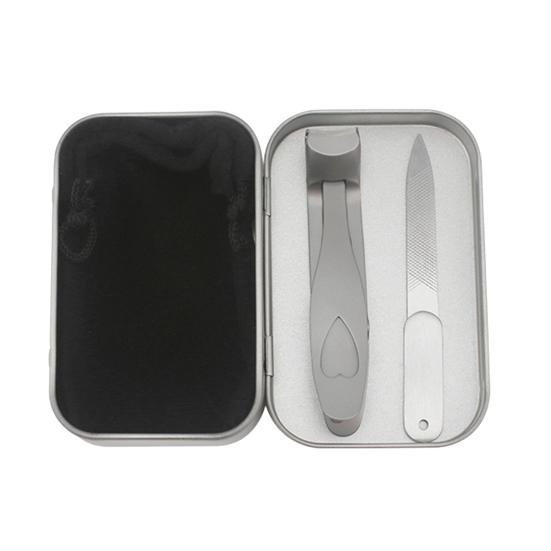 Nail Clippers with Metal Nail Files Ergonomic Angled Head Toenail Clipper Set Stainless Steel Thick Nail Clippers for Ingrown Toenails