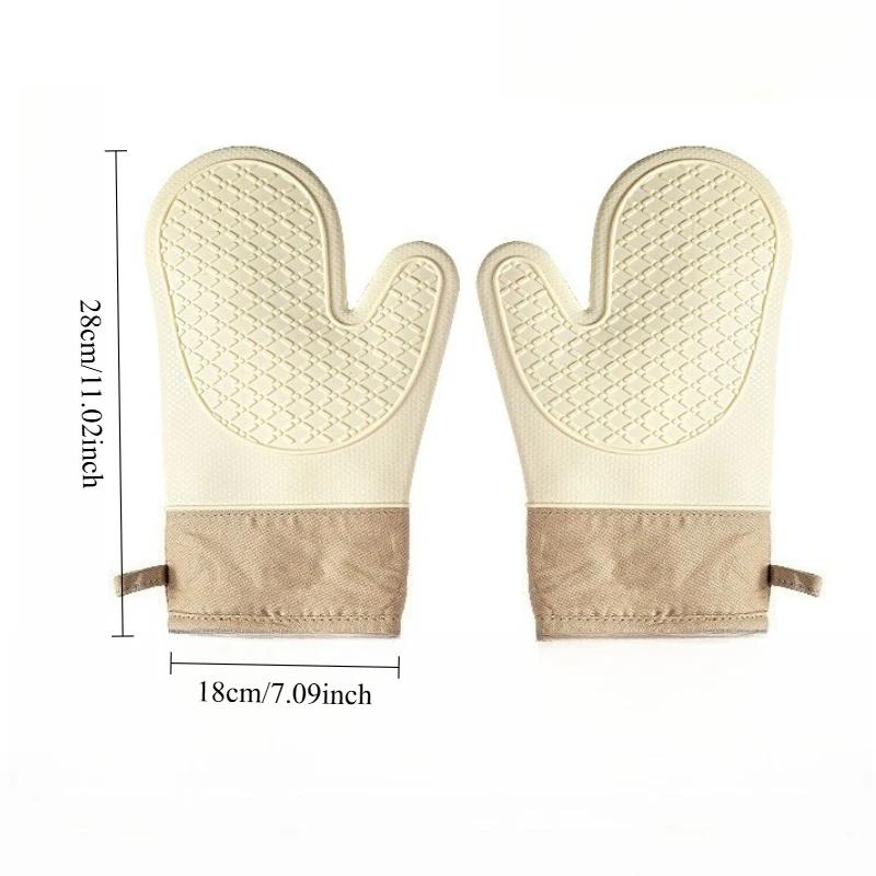 1 Stück Silikon Küchenhandschuhe Hitzebeständige Ofenhandschuhe Mikrowellengeeignet Rutschfest Verdickt Backen Isolierung Schutzausrüstung