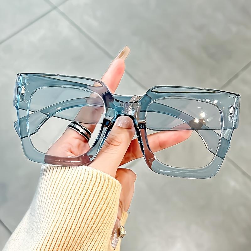 

Vintage Glasses Square Full Rim Spectacles Unisex Anti-Reflective Coating Fashionable Transparent Lenses Daily Wear Eyewear