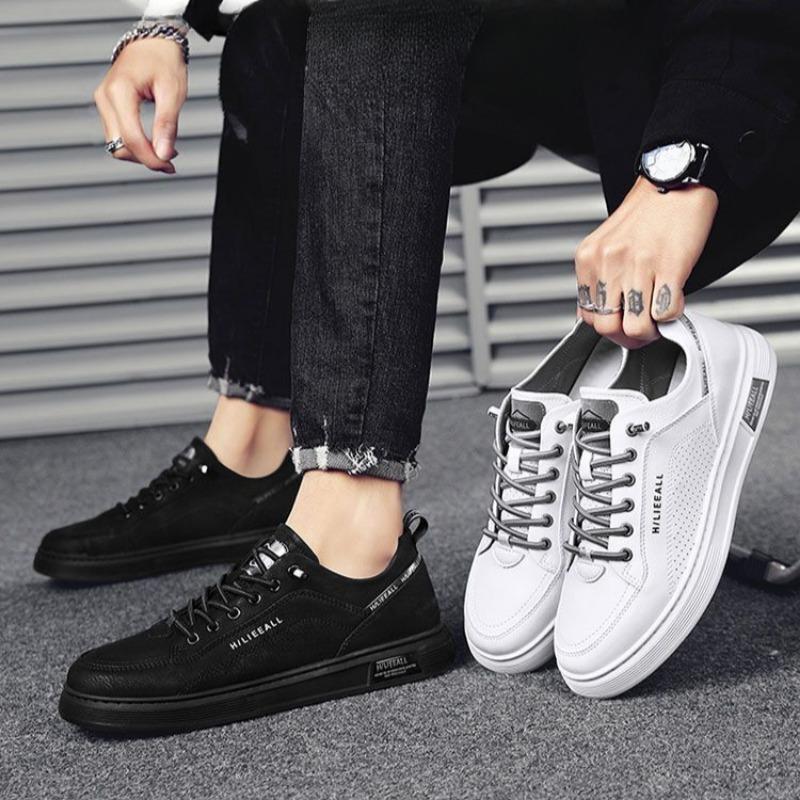 Sneaker Frühling Herbst Atmungsaktiv Massage Leder Freizeitschuhe Slipper Herren Flats Schuhe Leicht Wanderschuh Tenis Masculino