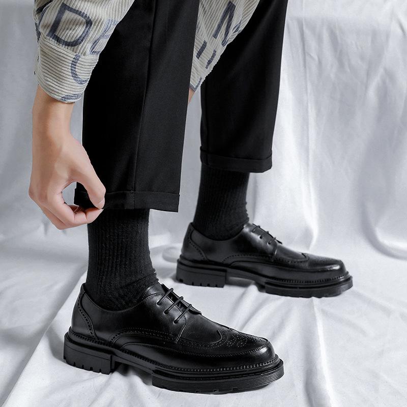 A Hair Generation Men'S Brock Leather Shoes Business Dress Casual Shoes British And Korean Version Groom'S Wedding Shoes 1376-R