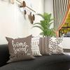 Modern Sofa Cushion Covers, Decorative Outdoor Pillow Covers Suitable For Sofa Beds And Cars, Unfilled,Khaki Color.