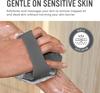 Antibacterial Silicone Body Scrub Brush, Eco-Friendly Gentle Shower Bath Brush for Sensitive Skin, Nourishing & Cleaning Charcoal-Infused Silicone