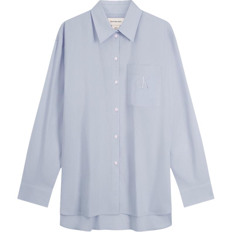 

Calvin Klein Классическая рубашка Commuter с атласной отделкой, свободного кроя, с длинным рукавом, женская рубашка 47C143G-AY9 M