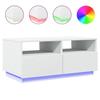VidaXL Coffee Table with LED Lights, End Table, Side Table, Living Room Furniture, Home Interior, 839833
