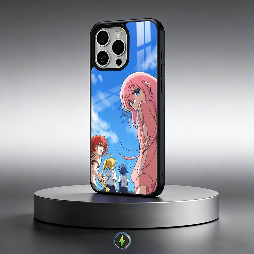 B-Bocchi the Rock Band Phone Case For iPhone17,16,15,14,13,12,11 Plus,Pro Max Magnetic For Magsafe Wireless Charging
