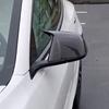 High quality ABS Carbon Fiber Horned Style Side Rear View Mirror Cover Cap for Tesla Model 3 Y 2017 -2023