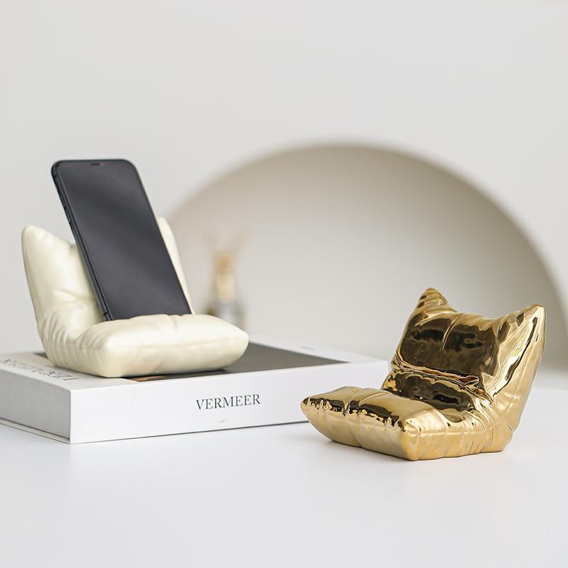 Creative Folding Sofa Desktop Ornaments Mobile Phone Bracket Office Living Room Decoration Ornaments Home Bedroom Decoration