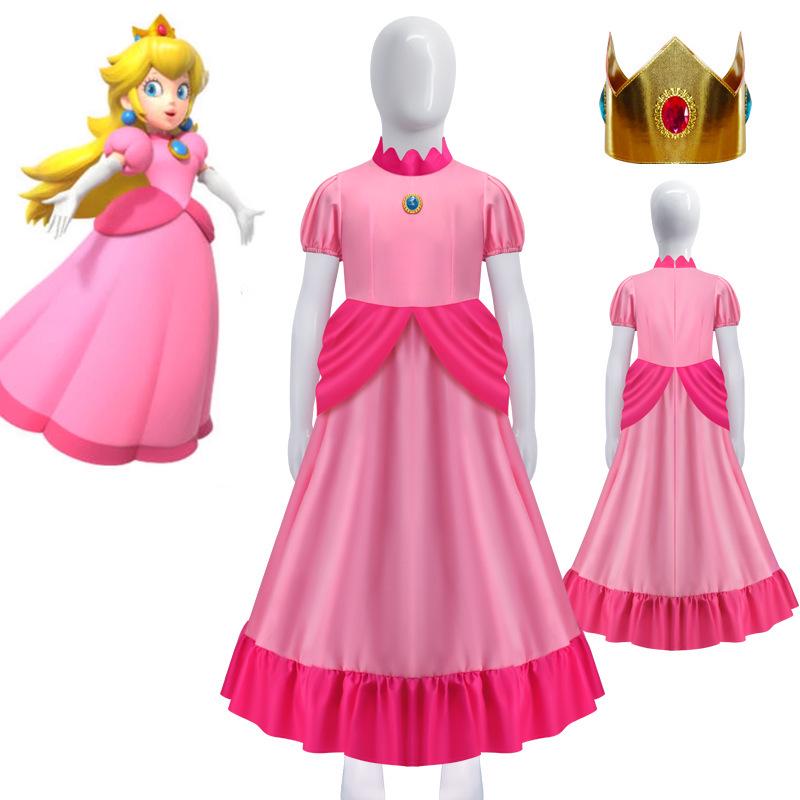 Costume da Cosplay di Principessa Peach per Halloween - Super Mario Bros