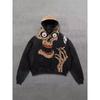 Spring and Autumn American Retro Skull Skull Skeleton Series 3D Digital Printing Trend Hoodie Sweater