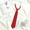 Lazy JK Small Necktie Black Wine Red Solid Dark Blue Korean Women Sweet Grils Student Basic Style School Uniform Classic Ties