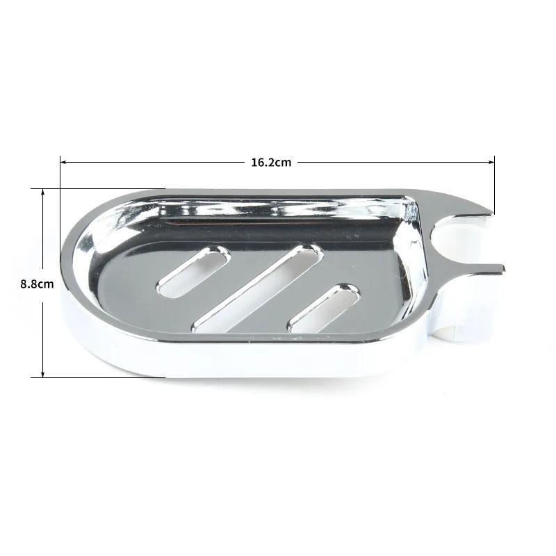 Asta Doccia in Plastica Scatola Porta Sapone Porta Sapone Vassoio per Sapone Asta Doccia Scorrimento ABS Cromato Per Scorrimento Vassoio Bagno Dispenser Sapone