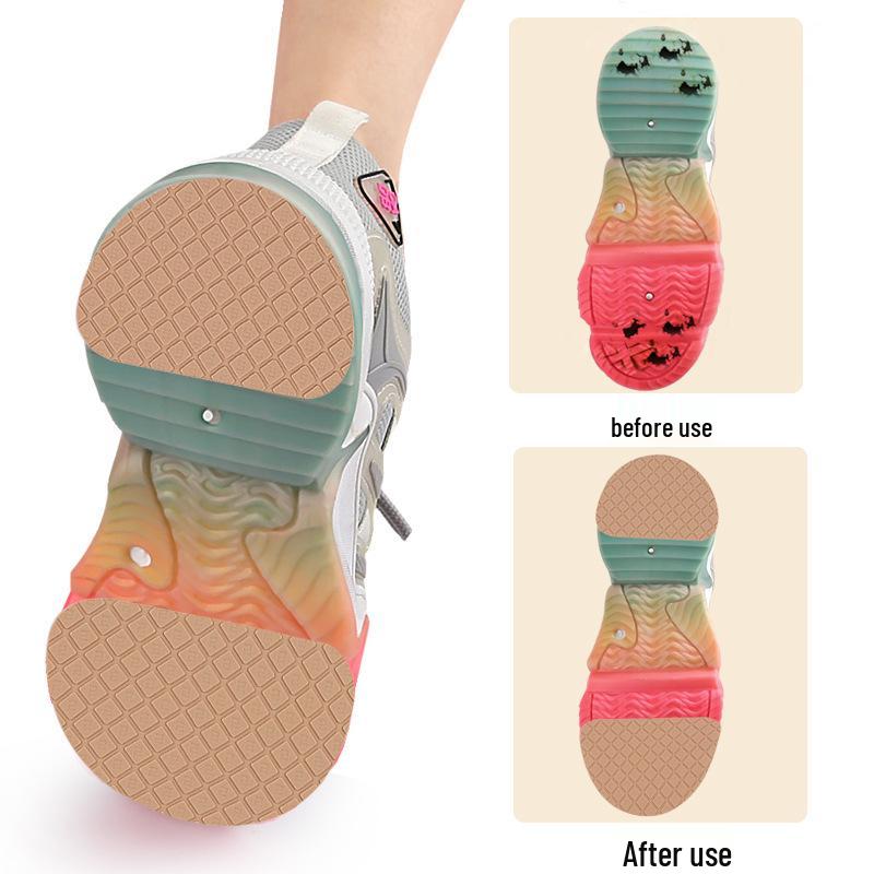 Non-Slip S-Pattern Heel Sole Patch - Soft, Moderately Firm, Sound-Absorbing, and Wear-Resistant.