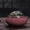 New Ceramic Incense Burner Copper Cover Ice Crack Incense Plate Antique Alloy Sandalwood Stove Home Decoration