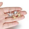 10pcs Stainless Steel Starfish Charms Shell Pendant Gold Color Necklace Bracelet Accessories for Jewelry Making Findings DIY
