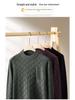 2025 Autumn Plus Size Men's Knitwear: Trendy Casual Round Neck Solid Color Long Sleeve Sweater