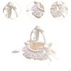 Fashionable Flower Girl Basket for Garden Ceremonies And Parties