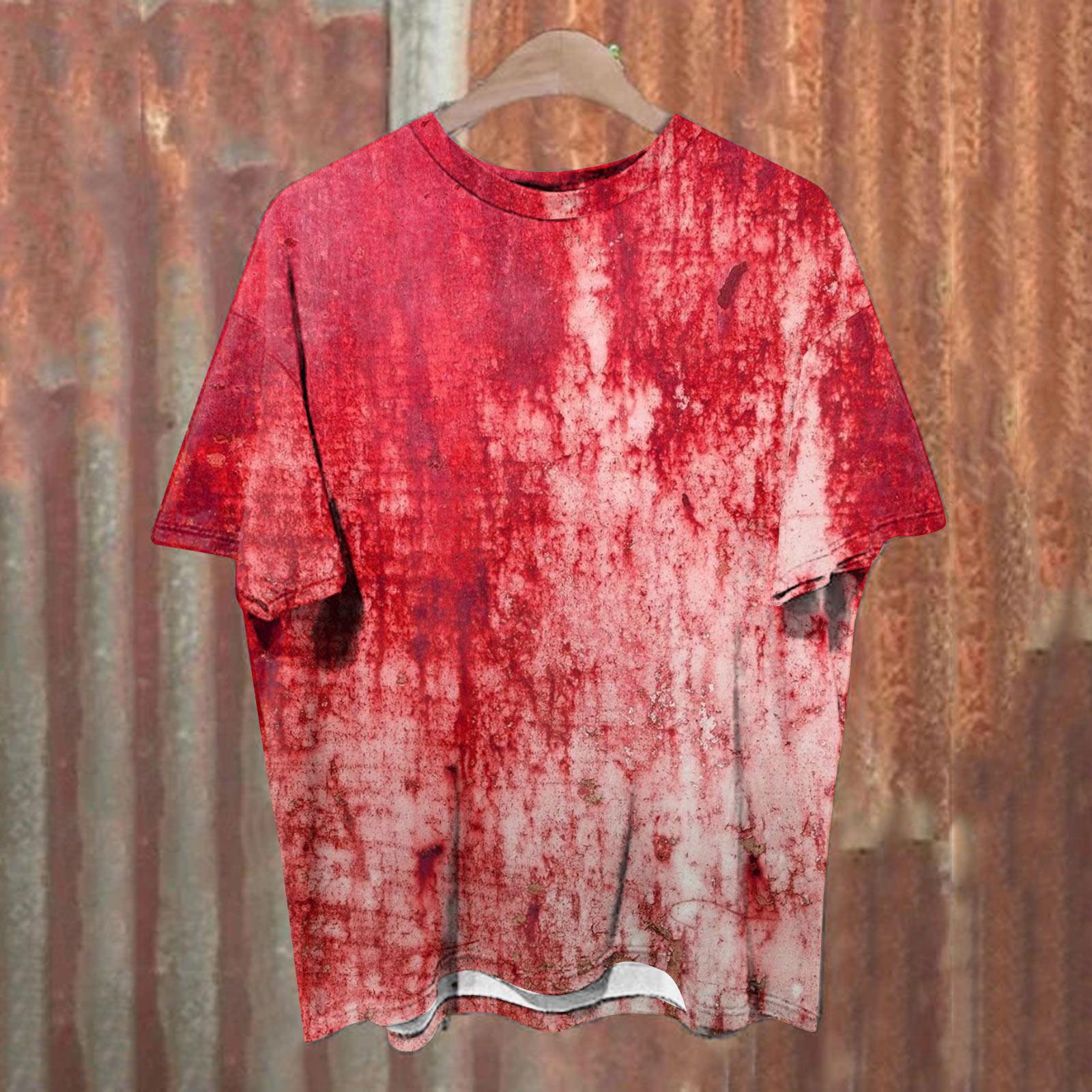 

2024 Хэллоуин трендовые элементы летние мужские короткие рукава подходят для повседневных ночных клубов уличный стиль 3D-печати 6XL