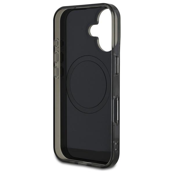 Mercedes Mehmp16S23Hrsk Iphone 16 6.1   Czarny/Black Hardcase Mb Double Layer Crossed Lines Magsafe