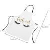 Eyelashes Gold Blocking Cooking Baking Apron for Home Kitchen Cafes White