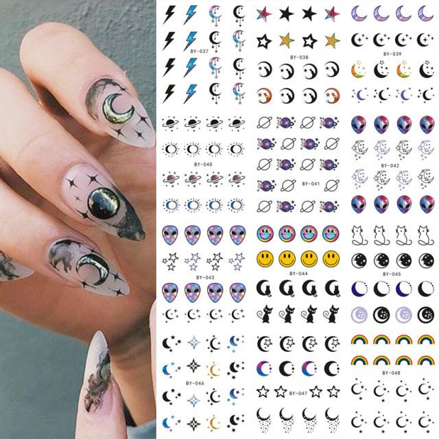 Nail Art Stickers Spring And Summer Series Small Fresh Natural Flowers And Grass Watermark Nail Stickers