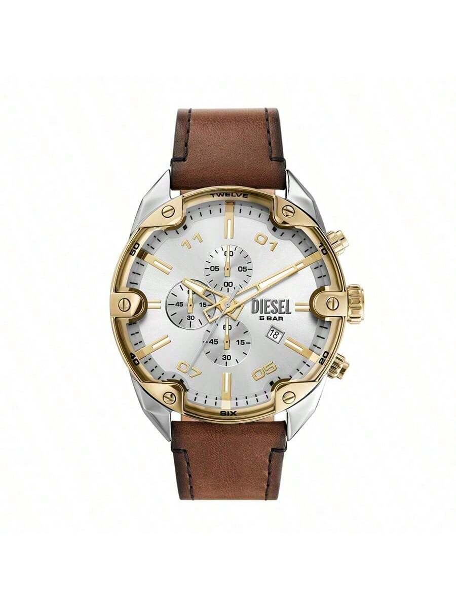 Diesel Silver Green Dial Stainless Steel Strap Men s Quartz Movement DZ4665 серебряный