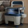 Bedside Commode, Adult Portable Toilet, Toilet Chair Seat with Handles, Height Adjustable Mobile Portable Toilet, Adult Potty Chair Load 882lb for
