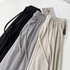 Autumn new towel pants, thin wide-leg trousers, elastic high-waisted straight drape casual trousers, women's lazy style