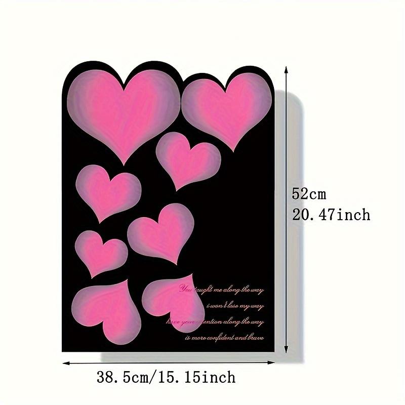 10pcs Love Pattern Flower Packaging Paper Valentine's Day Gift Packaging Paper Flower Bouquet Supplies Gift Wrapping Paper Weddings Decor