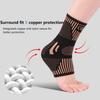 1Pcs Copper Ankle Brace Infused Compression Sleeve Support Ankle Achilles Tendon Pain Relief Plantar Fasciitis Sprained Unisex