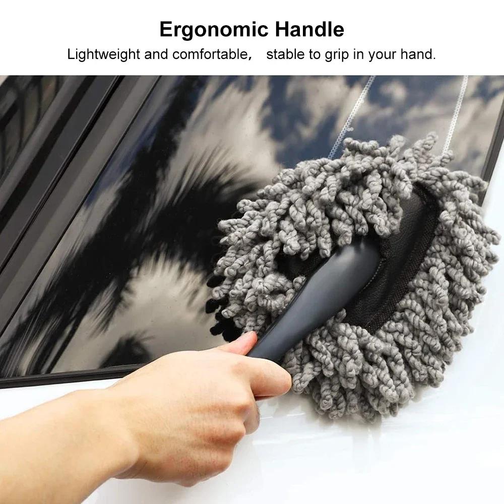 Auto Multifunction Microfiber Car Wax Brush Retractable Car Duster Removing Cheaner for Car Furniture Cleaning Tool Accessories