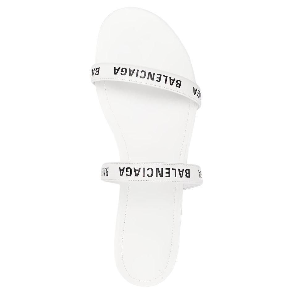 (WMNS) Balenciaga Round Sandals 'White Black' Women's 694999WCAE19010