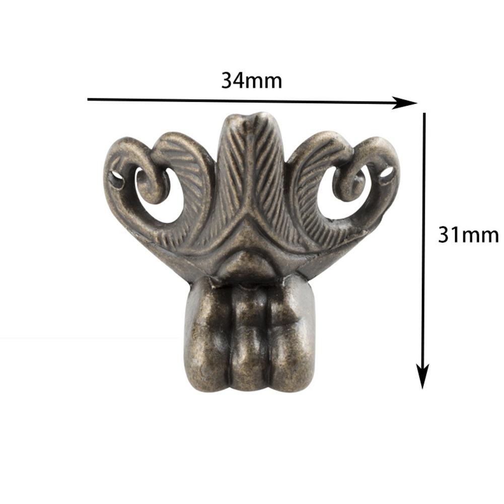 Retro Brass Corner Protectors for Wood Cases and Decorative Boxes Pack of 4